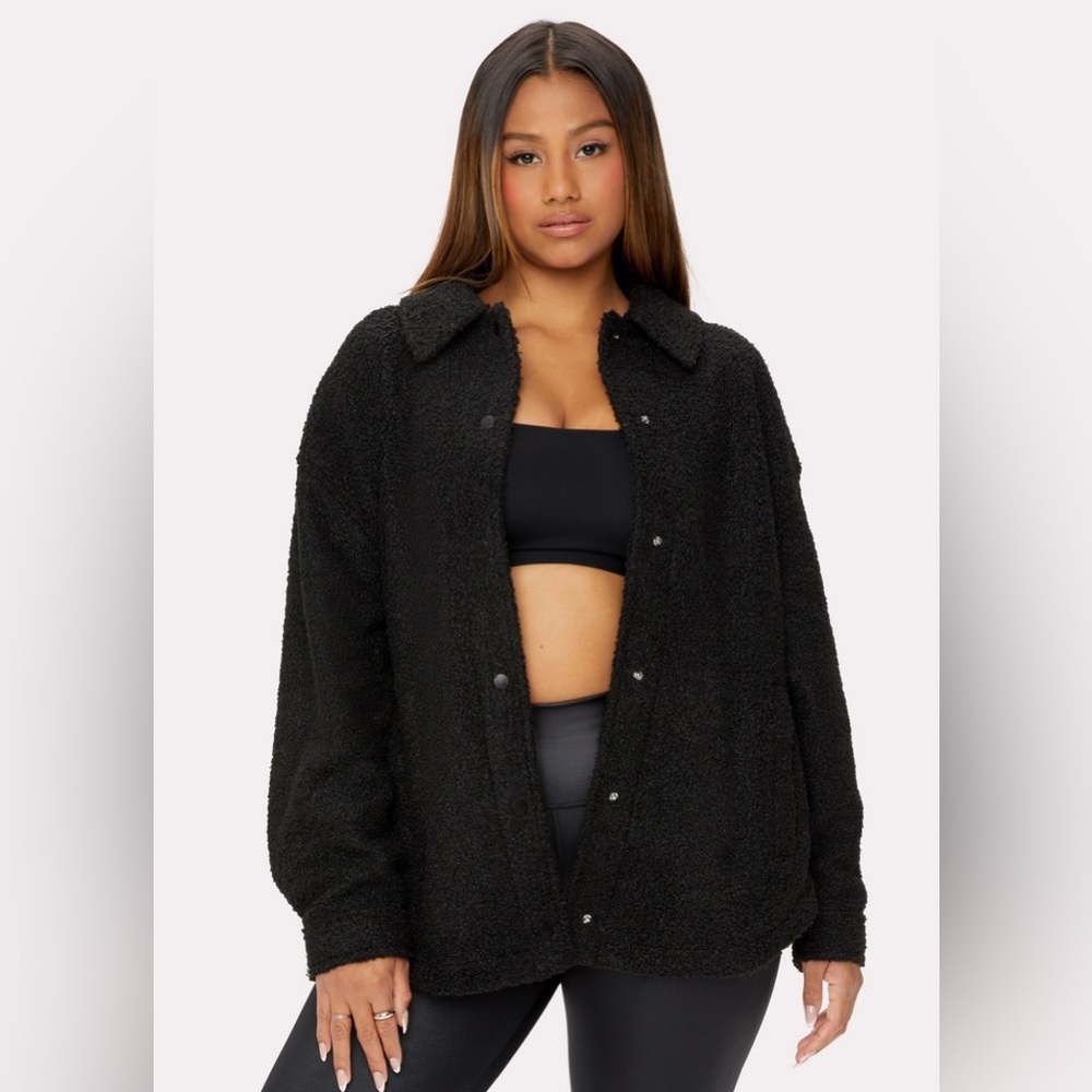 YITTY by Fabletics Black Oversized Teddy Jacket for Women